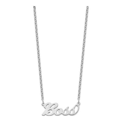 Sterling Silver Personalized Name Plate Necklace – view 2