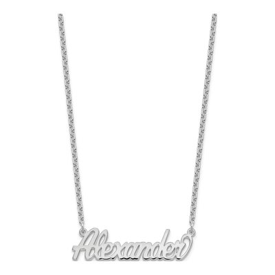 Sterling Silver Personalized Name Plate Necklace – view 3
