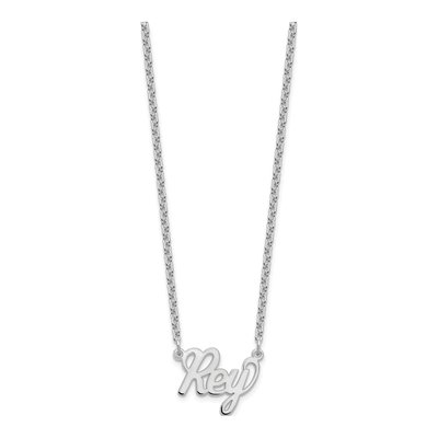 Sterling Silver Personalized Name Plate Necklace