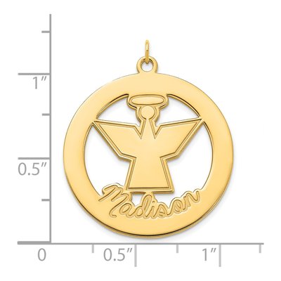 Gold-Plated Sterling Silver Personalized Angel Charm – view 2