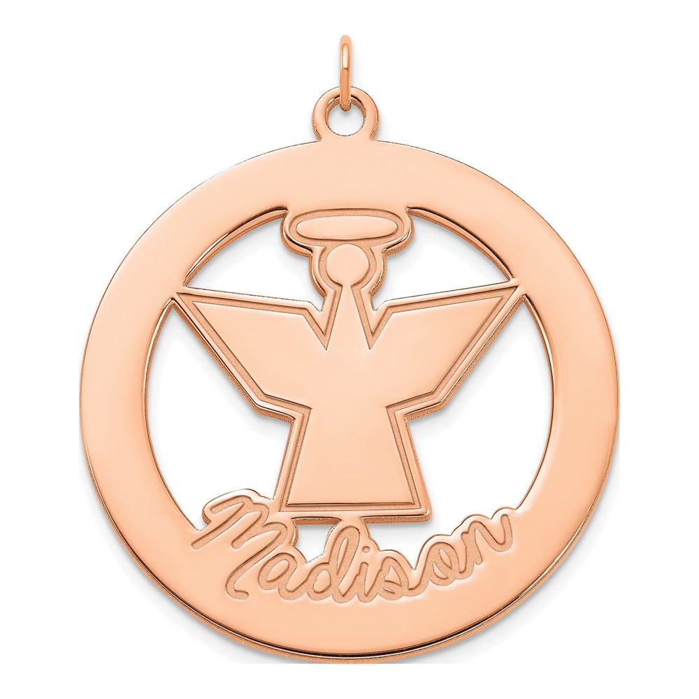 Rose Gold-Plated Sterling Silver Personalized Angel Charm