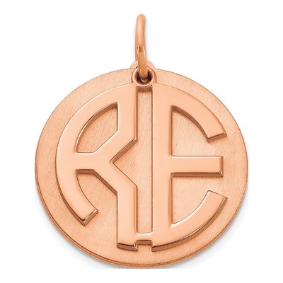 Rose Gold-Plated Sterling Silver Reversible Monogram Disc Charm – view 2