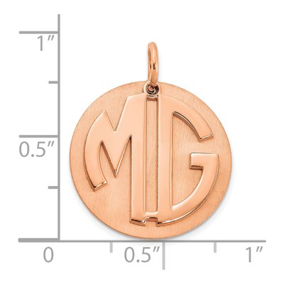 Rose Gold-Plated Sterling Silver Reversible Monogram Disc Charm – view 3