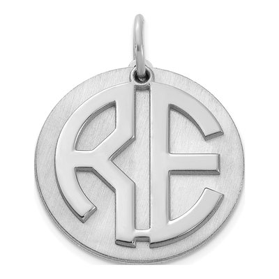 Sterling Silver Reversible Monogram Disc Charm – view 2