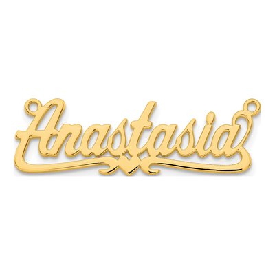 Gold-Plated Sterling Silver Personalized Heart Name Plate Pendant – view 3