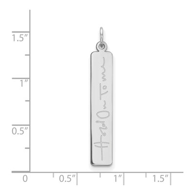 Sterling Silver Personalized Bar Pendant – view 2