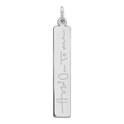 Sterling Silver Personalized Bar Pendant