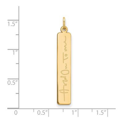 14K Yellow Gold Signature Bar Charm – view 2