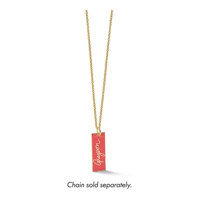 Gold-Plated Sterling Silver Personalized Signature Bar Charm – view 3