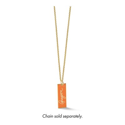 Gold-Plated Sterling Silver Personalized Signature Bar Charm – view 4