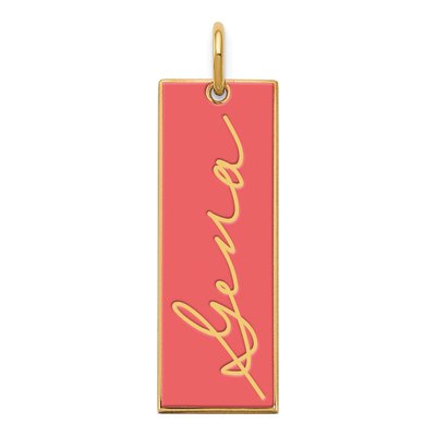 Gold-Plated Sterling Silver Personalized Signature Bar Charm