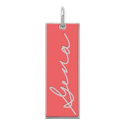 Sterling Silver Personalized Signature Bar Charm