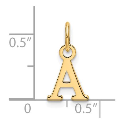 14K Yellow Gold Cutout Letter A Pendant – view 5