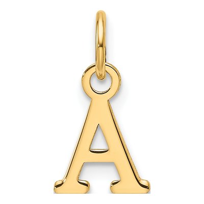 14K Yellow Gold Cutout Letter A Pendant