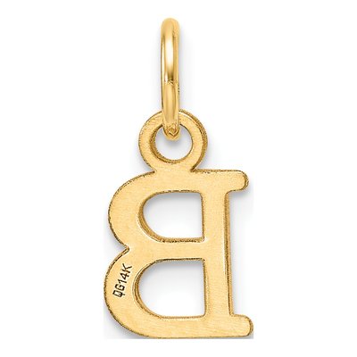 14K Yellow Gold Cutout Letter B Pendant – view 4