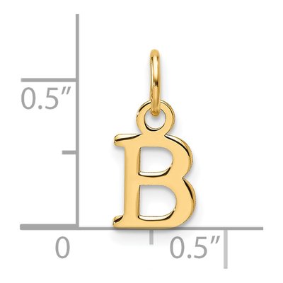 14K Yellow Gold Cutout Letter B Pendant – view 5