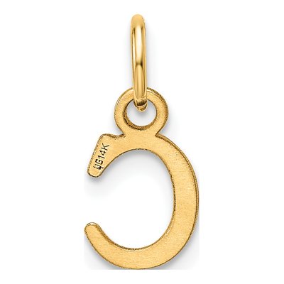 14K Yellow Gold Cutout Letter C Pendant – view 4