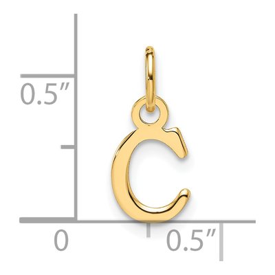 14K Yellow Gold Cutout Letter C Pendant – view 5