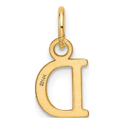 14K Yellow Gold Cutout Letter D Pendant – view 4