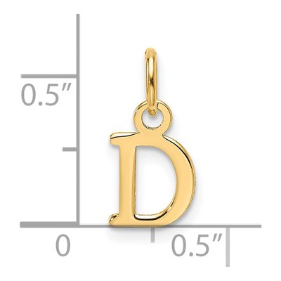 14K Yellow Gold Cutout Letter D Pendant – view 5
