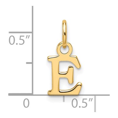 14K Yellow Gold Cutout Letter E Pendant – view 5