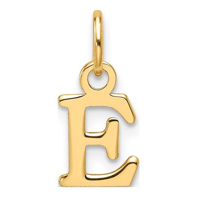 14K Yellow Gold Cutout Letter E Pendant