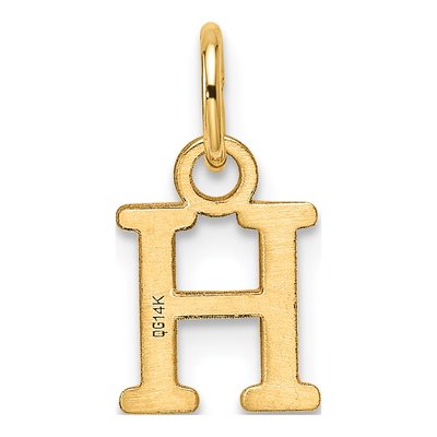 14K Yellow Gold Cutout Letter H Pendant – view 4