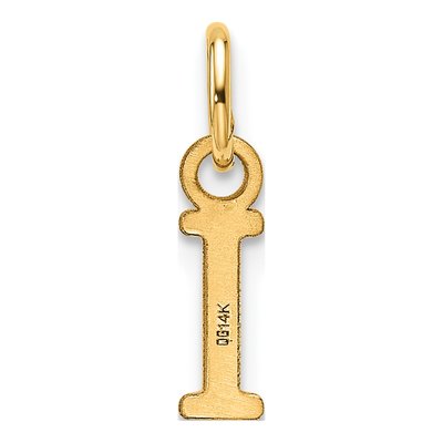 14K Yellow Gold Cutout Letter I Initial Pendant – view 4