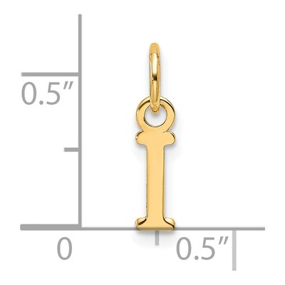 14K Yellow Gold Cutout Letter I Initial Pendant – view 5