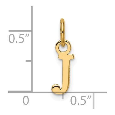 14K Yellow Gold Cutout Letter J Pendant – view 5