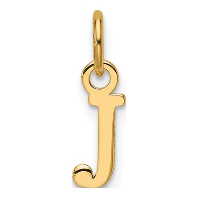 14K Yellow Gold Cutout Letter J Pendant