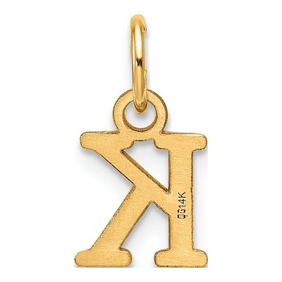 14K Yellow Gold Cutout Letter K Pendant – view 4