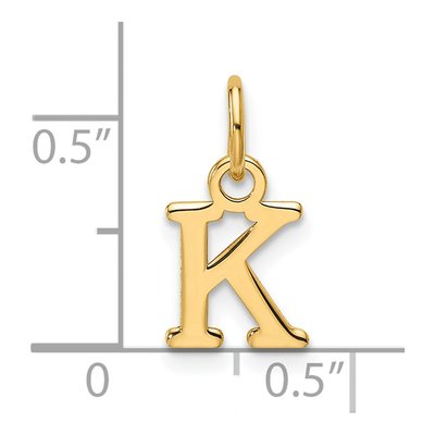 14K Yellow Gold Cutout Letter K Pendant – view 5