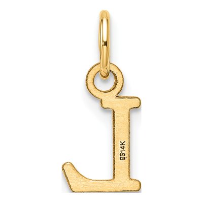 14K Yellow Gold Cutout Letter L Pendant – view 4