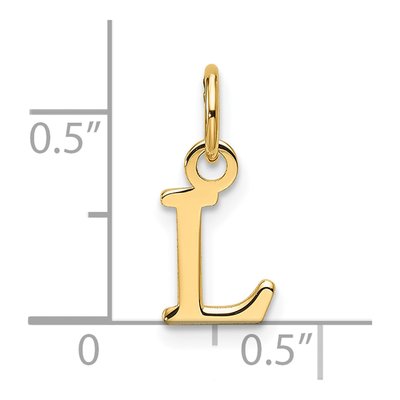 14K Yellow Gold Cutout Letter L Pendant – view 5