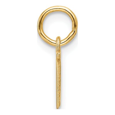 14K Yellow Gold Cutout Letter N Pendant – view 3