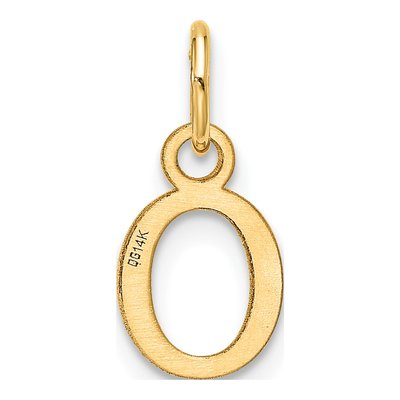 14K Yellow Gold Cutout Letter O Pendant – view 4