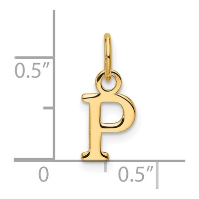 14K Yellow Gold Cutout Letter P Pendant – view 5