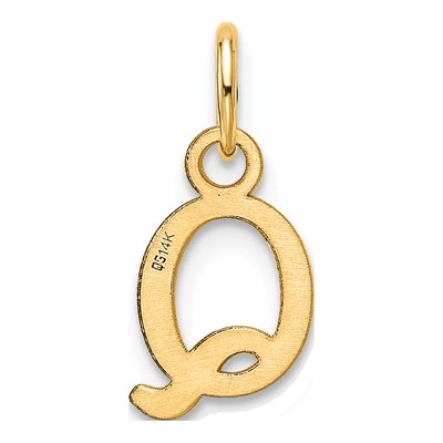 14K Yellow Gold Cutout Letter Q Pendant – view 4