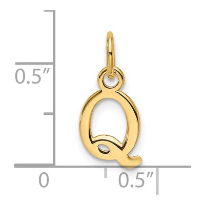 14K Yellow Gold Cutout Letter Q Pendant – view 5