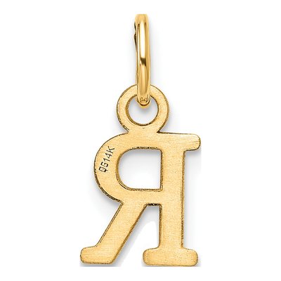14K Yellow Gold Cutout Letter R Pendant – view 4
