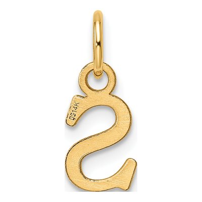 14K Yellow Gold Letter S Pendant – view 4