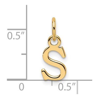 14K Yellow Gold Letter S Pendant – view 5