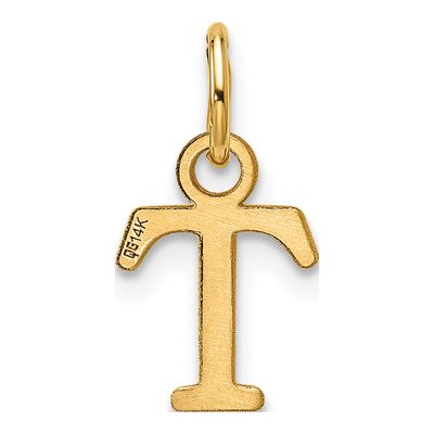 14K Yellow Gold Cutout Letter T Pendant – view 4