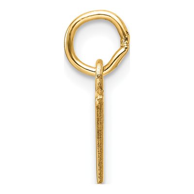 14K Yellow Gold Cutout Letter V Pendant – view 3