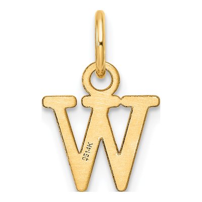 14K Yellow Gold Cutout Letter W Pendant – view 4