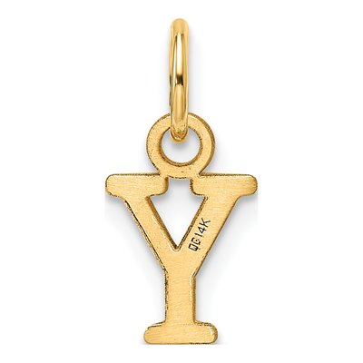 14K Yellow Gold Cutout Letter Y Pendant – view 4
