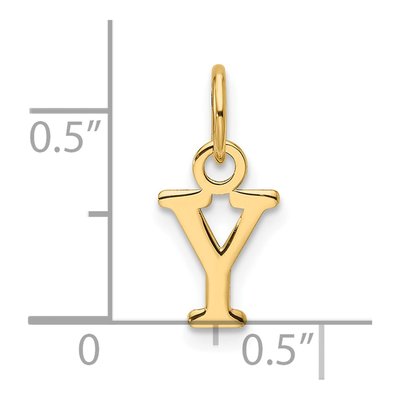 14K Yellow Gold Cutout Letter Y Pendant – view 5