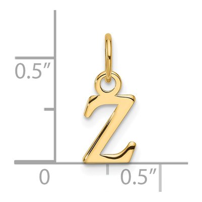 14K Yellow Gold Letter Z Pendant – view 5