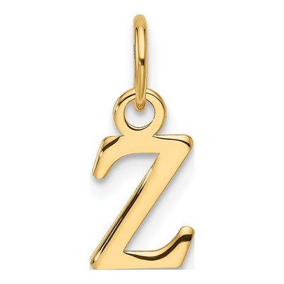 14K Yellow Gold Letter Z Pendant